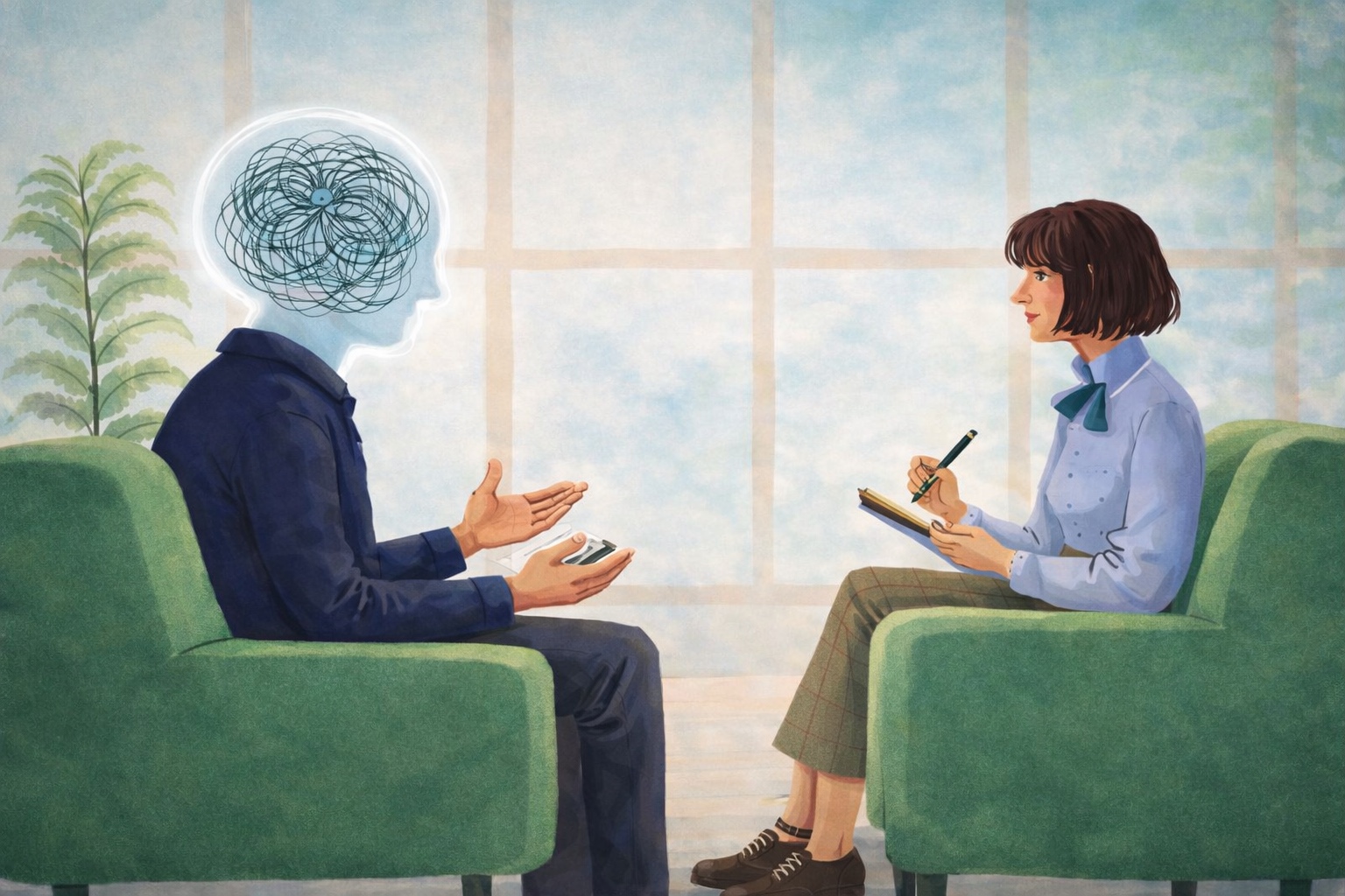 Illustrazione di una seduta di ascolto terapeutico